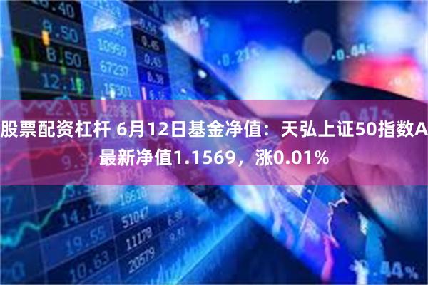 股票配资杠杆 6月12日基金净值：天弘上证50指数A最新净值1.1569，涨0.01%