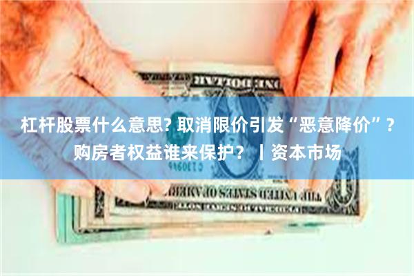 杠杆股票什么意思? 取消限价引发“恶意降价”？购房者权益谁来保护？丨资本市场