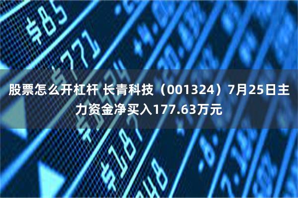 股票怎么开杠杆 长青科技（001324）7月25日主力资金净买入177.63万元