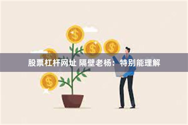 股票杠杆网址 隔壁老杨：特别能理解