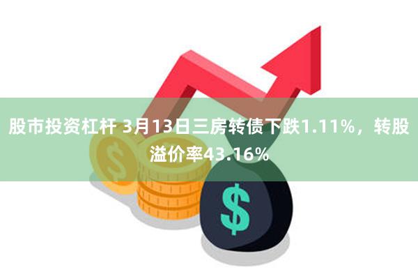 股市投资杠杆 3月13日三房转债下跌1.11%，转股溢价率43.16%